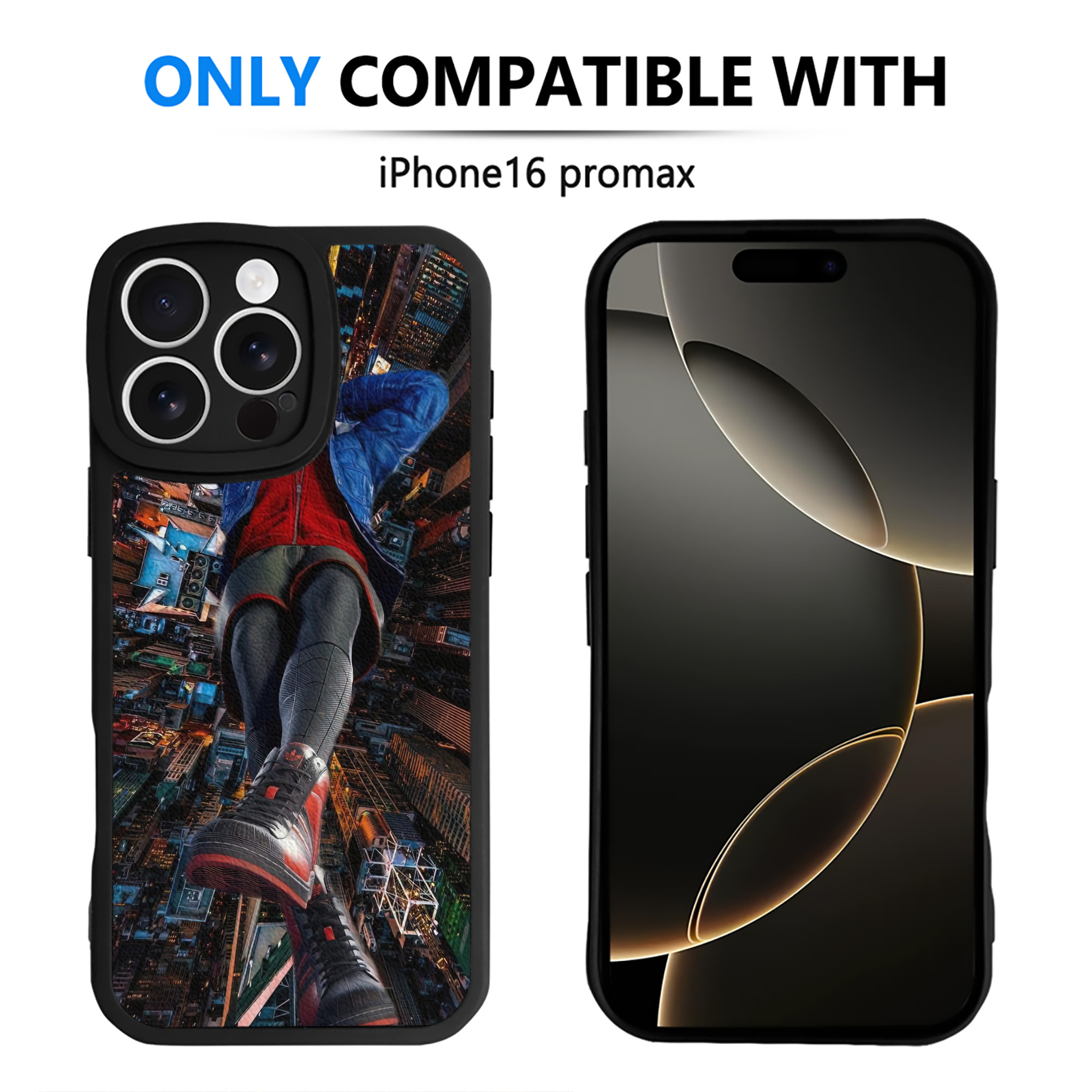 （画像用） Spider Man スパイダーマン 【iPhone 16シリーズ対応】シリコンスマホケース（レザー調） 材質：シリコン